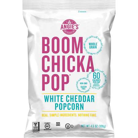ANGIES BOOMCHICKAPOP Angie's White Cheddar Popcorn 4.5 oz. Bag, PK12 1878001148